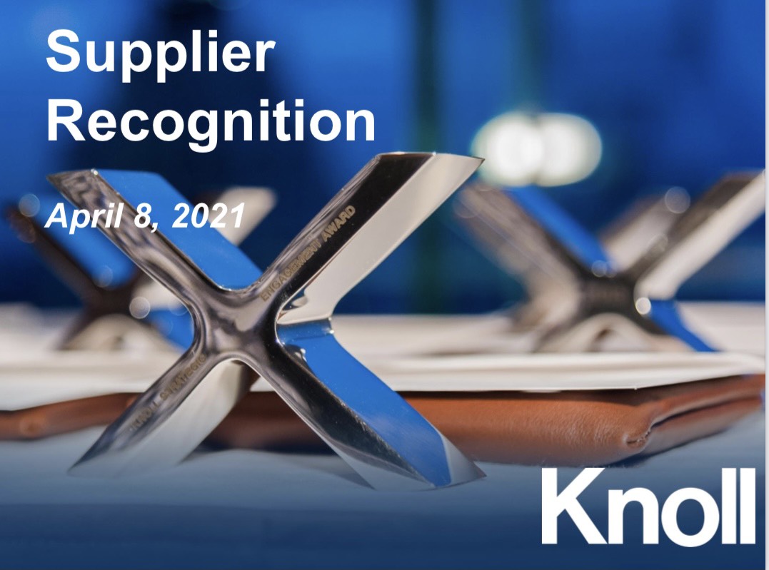 Martas won the Knoll operational excellence award for the third consecutive year
